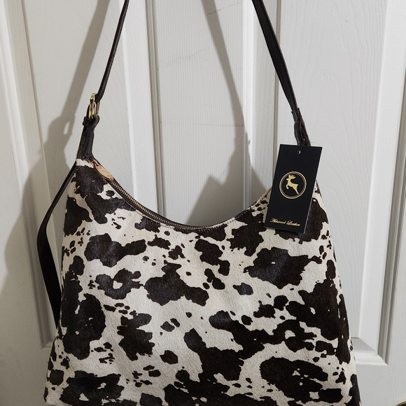 Ashwood Handbags - Ashwood Leather Cow Print Bag NWT